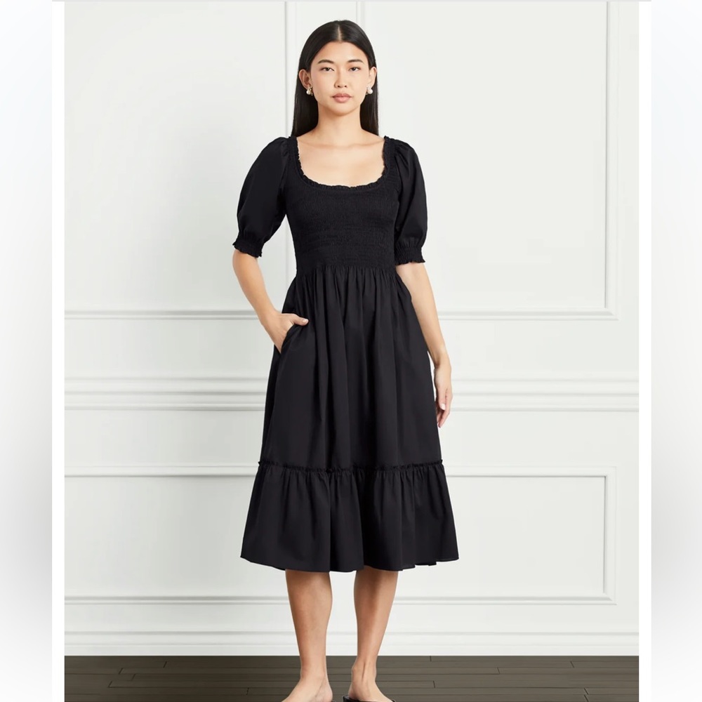 Hill House Louisa Nap Dress - Black Cotton XS